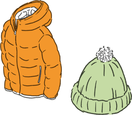 冬の服装例イラスト