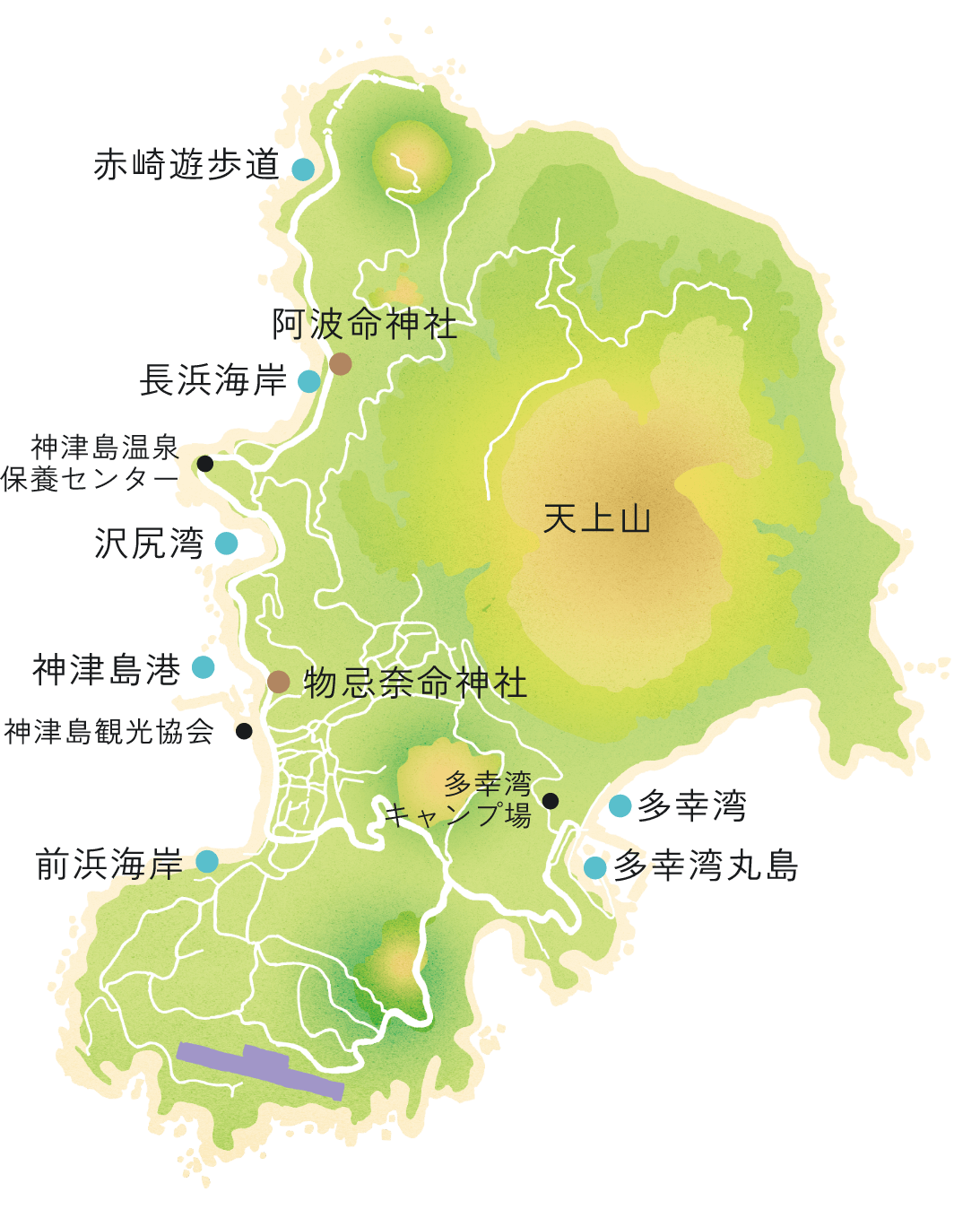 神津島の地図